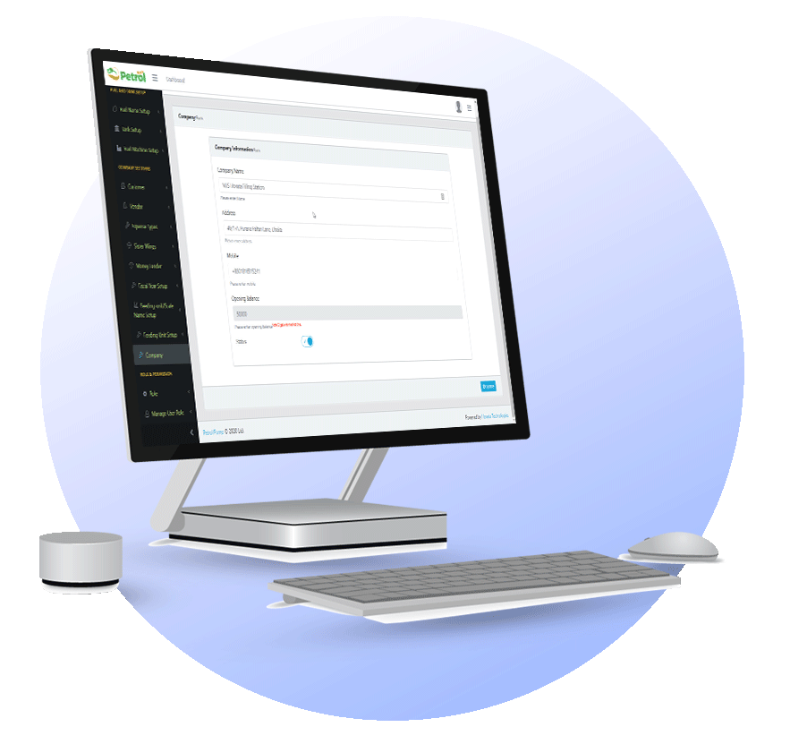 PetrolERP Petrol Setting / Administration